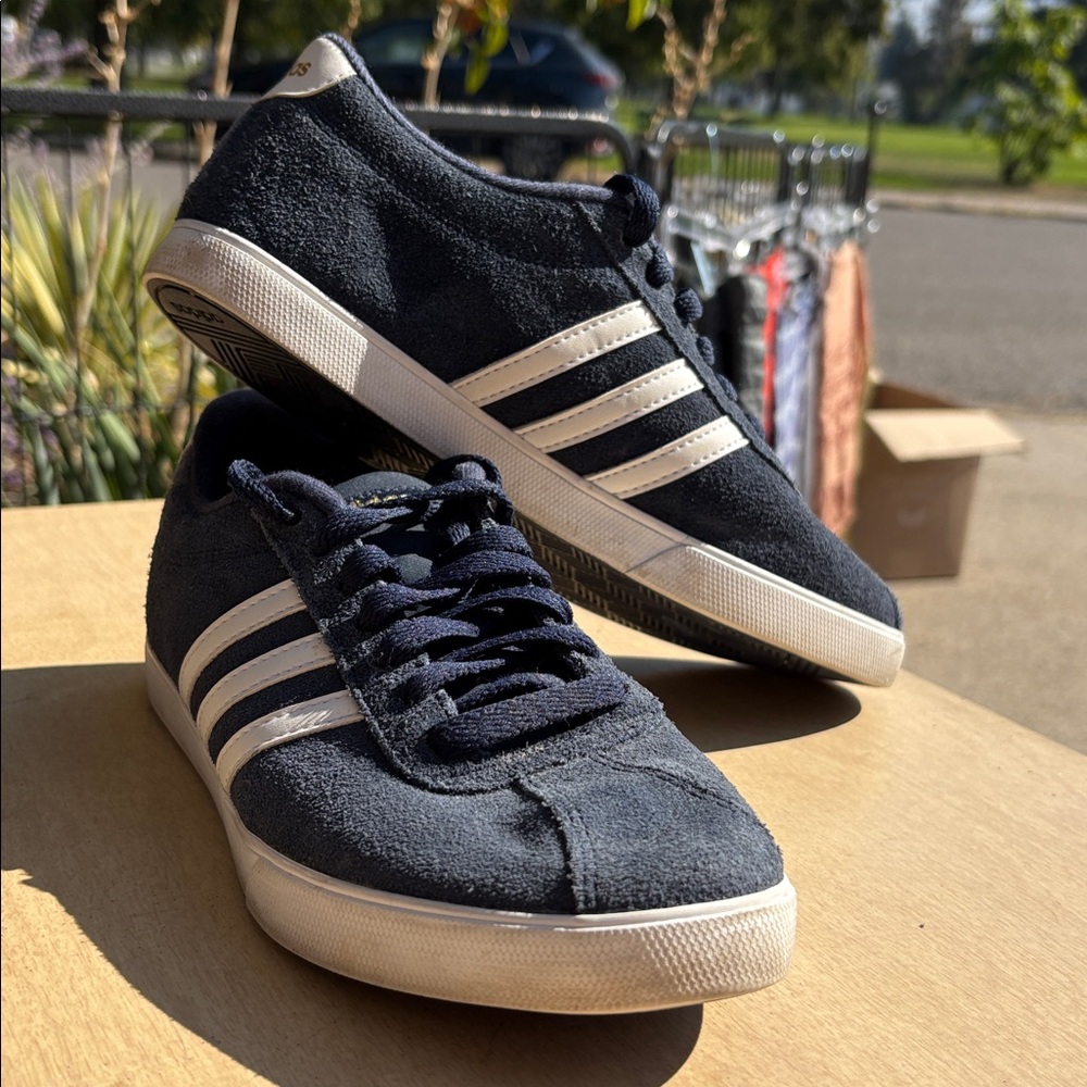 Adidas Dark Blue Suede Sneakers